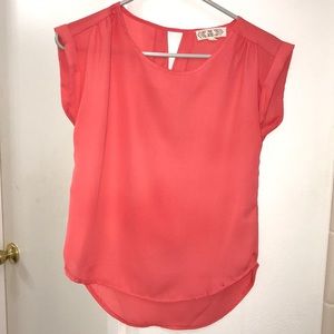 Coral blouse